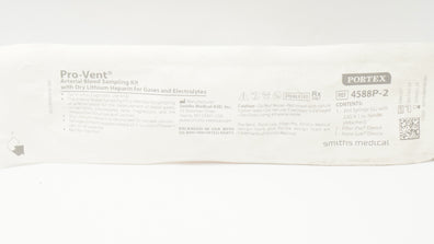 Smiths Medical 4588P-2 Portex Pro-Vent Arterial Blood Sampling Kit (x)